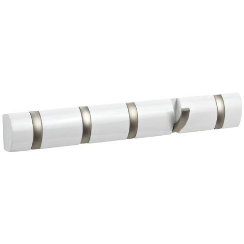 Umbra Flip Coat Rack - White/Nickel - Image 4
