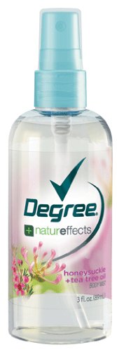Degree Women Natureffects Body Mist, Honeysuckle & Tea Trea, 3-ounce Bottles (Pack of 6)