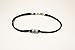 Anklet for men, men's anklet with a silver tube charm and a black cord, anklet for men, gift for boyfriend, men's ankle bracelet, gift