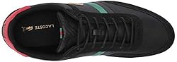 Lacoste Mens Giron Sneaker, Black/Red, 10.5 US