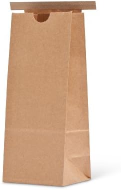Pacific Bag, 100-326, Paper Tin-Tie Bag, 0.5 lb/ 250 g, Natural Kraft with Polypropylene Liner (Case of 1000