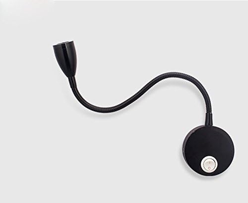 GCCI Led Bed Head Wall Lamp Led Hose Wall Lamp Light Bar Desk Lamp Painting Spotlight Reading Wall Lamp,Black 1W