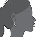 WithLoveSilver 925 Sterling Silver Classic Scottish Thistle Simulated Cubic Zirconia Heart Dangle Earrings