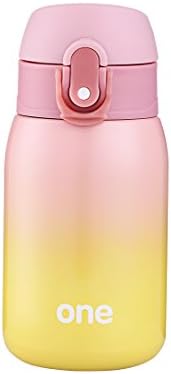 Mini Water Bottle For Kids& Adult, Vacuum Insulated Bottle, Travel Coffee Cup, Stainless Steel Thumbler Gradient - 9Oz (Pink-Yellow)