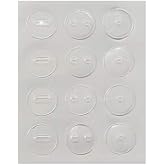 Locator Dots &amp; Dashes Clear 12 Pack Raised Tactile Keyboard Markers