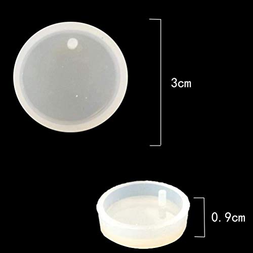 SODIAL 15 Pack Silicone Resin Pendant Mould Jewellery Molds with Hanging Hole for DIY Jewelry Craft Making 5 Shapes - Thumbnail 7