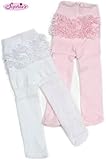 15 Inch Baby Doll Rhumba Tights, Fits American Girl 15 Inch Baby Dolls, such as Bitty Baby and most Baby Dolls, by Sophia's, Rhumba Tights Set in Light Pink & White
