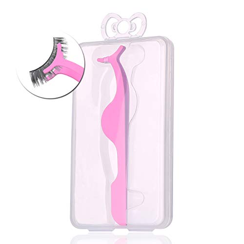 Dr.Nail False Eyelashes Extension Tweezers Remover Clip lash Tweezers Nipper Applicator Tool(Pink) - Thumbnail 4