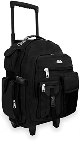 Amazon.com: Rockland Single Handle Laptop Rolling Backpack, 19", Black :  Sports & Outdoors
