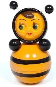 Zavidov Tumbler Toy, Roly-Poly Baby Toy, Nevalyashka Bee with Sound, Medium 9/23cm (0011)