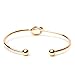 WeiVan Gold Adjustable Tie The Knot Cuff Bangle Love Knot Bangle Bracelet Wedding Jewelry