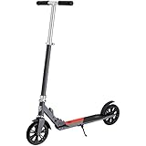 Mongoose Trace 180 Foldable Kick Scooter, Featuring Quick-Release Adjustable Height Handlebars with 180mm Wheels, Grey/Red