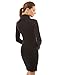PattyBoutik Women's Cowl Neck Long Sleeve Knit Dress (Black S)