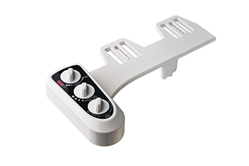 Mechanical Bidet,Powpro POW-CB2000 Sbid Non-Electric Mechanical Bidet Cold and Hot Water Cleaning/Dual Nozzles/Self-Cleaning/Water Pressure Controll Toilet Seat (Large2)