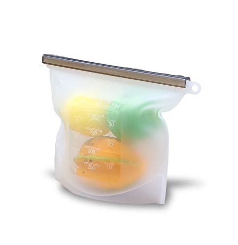 vegetable storage bags in fridge