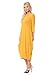 Pastel by Vivienne Women's Cocoon Midi Dress With Pocket Large Mustard