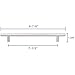 LIZAVO 701-192SN Brushed Satin Nickel Cabinet Pulls Solid Modern Euro Style T Bar Kitchen Cabinet Handles- 7-1/2