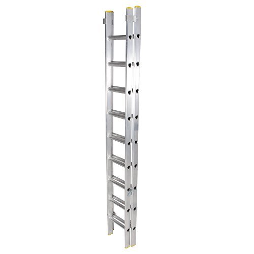 TB Davies Trade 3.5m (11.5ft) Double Extension Ladders - 2 x 13 Rungs Aluminium Ladders EN131 Extends from 3.5m - 6.0m (11.5ft-19.69ft) by TB Davies