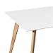 FurnitureR Dining Table Rectangular Top Dining Desk 44'' x 28'' Leisure Cofffee Table 2-4 People Wood Beech White Kitchen Desk