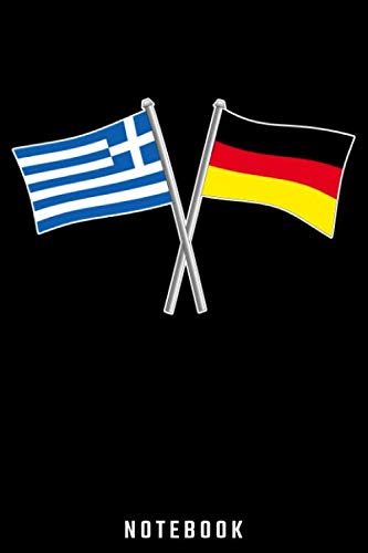 Germany Greece country flag Notebook: Dot Grid Notebook (6x9 inches) with 120 pages