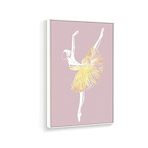 Framed Home Artwork Elegant Ballerina for Living Room Bedroom