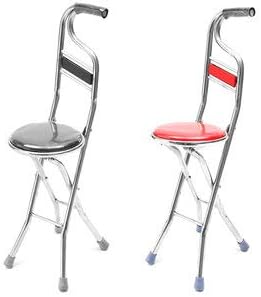 Stainless Steel Portable Folding Walking Stick Chair Seat Stool