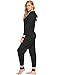 Ekouaer Womens Onesie One Piece Pajamas Zip Front Hooded Jumpsuit