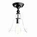 CLAXY Ecopower Vintage Hanging Big Bell Glass Shade Ceiling Light- 1 Light