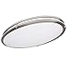Hykolity 32 Inch Oval LED Ceiling Light, 35W [300W Equivalent] 3100LM, 4000K BN Finish Dimmable Saturn Flushmount Ceiling Light for Bedroom, Restroom, Washroom, Living Room