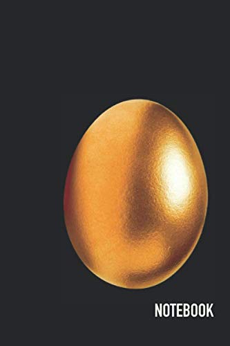 Notebook: Golden Egg Theme Cover Journal Cahier: 6 x 9 120 Lined Pages Notebook for Notes, Ideas, Observations