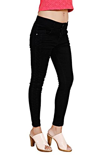 sajani slim women's ankle length black jeans