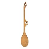 Jonathan's Family Spoons 11-Inch Lazy Spoon With Spoon Rest Notch, Handmade Cherry Wooden Spoon Kitchen Utensil For Cooking, Mixing And Serving