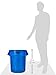 Rubbermaid Commercial Products BRUTE 32G Blue Vented Trash Container, for Landscapers/Construction Sites/Restaurants/Back of House/Offices/Warehouses/Commercial Environments