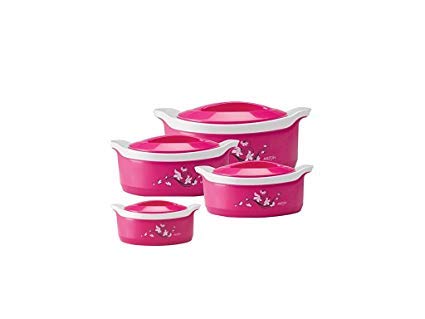 Milton Casserole Marvel 500/1000/1500/2500ml, Pink(Pack of 4)