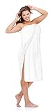 Luxury Spa Wrap Cotton Terry Velour Bath Wrap, White, 4XL 3X 4X