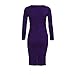 Hemlock Business Dress Lady, Women's Bodycon Dress Formal Dress Office Lady Dress Elegant Tunic Dress (L, Purple)