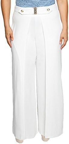 Hadari Women's Plus Size Flowy High Slit Layered Wide Leg Pants