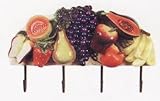 MIXED FRUIT Tile Metal Wall Hanger Key Towel Hooks *NEW*!