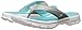 Skechers Women's Go Walk 3 Pizzaz Flip Flop, Gray/Aqua, 8 M US