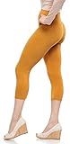 LMB Lush Moda Extra Soft Capri Leggings - Variety of Colors - Mustard