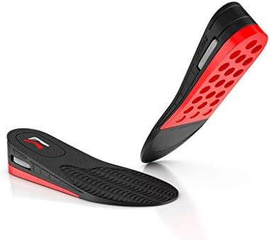 LiftKits Men's Hi-Tops Universal Height Increasing Insoles, Black/Red, One Size