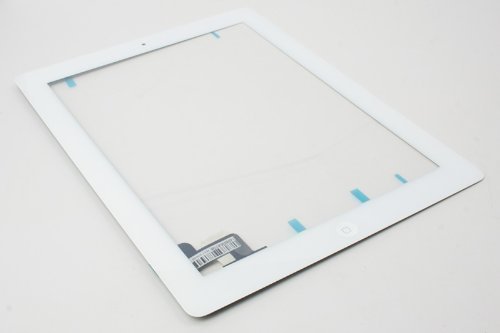 MimiÂ® Touchscreen Replacement for Apple iPad 2 Model A1395, A1396, A1397 Touch Screen + Digitizer + Home Button + Face Camera Frame + Adhesive Tape Assembly (White)
