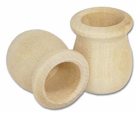 Package of 24 Unfinished Ready to Finish Wood Candle Cups for Crafting, and Designing