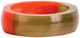 Mela Artisans Bomba Horn Ring in Coral sizes 6 7 8