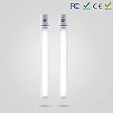 Under Cabinet Lighting Smart Motion Sensor Closet Light Portable Wireless Cabinet LED Light Smart Night Stairs Lights Bar, DIY Stick-on Anywhere Smart LED Night Lights (USB, 2 Pack)