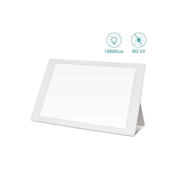 BRIGENIUS Light Therapy Lamp, UV-Free 10000 Lux LED Therapy Light, Touch Control with 3 Adjustable Brightness Levels…