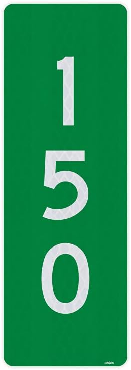 Yard Signs - 911 Emergency Address Sign (Green),Double-Sided, 3M Reflective Sheeting, Heavy Duty .080 Aluminum, Laminated - UV Protected, Includes Holes, 6” x 18” Made in USA