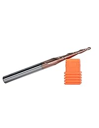 spetool bola nariz cónica molino de extremo vástago de 1 4" 2 flute con bola de 1.0 mm. hrc55 H SI con revestimiento
