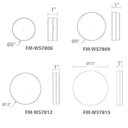 WAC Lighting dweLED, Dot 6in LED Round Flush Mount