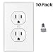 Duplex Outlet Covers 10 Pack 1-Gang Duplex Outlet Wall Plate Outlet Cover Duplex Outlet Cover 1 Outlet Cover 1-Gang Wallplate 1 Gang Wall Plate Electrical Outlet Covers Power Outlet Cover - White